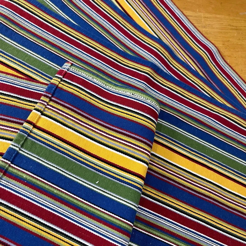 Pier 1 Imports Havanna Stripe Multicolor Cotton Placemats Set of 4 Vtg Style